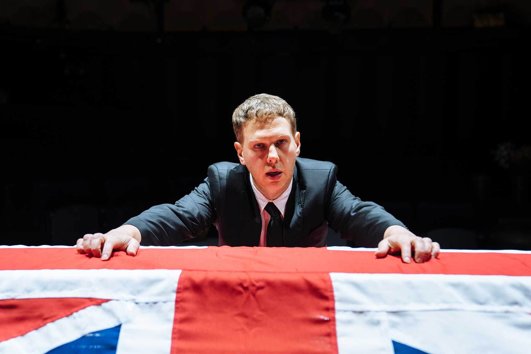 Thomas Coombes in Death of England Michael at @sohoplace, Credit Helen Murray