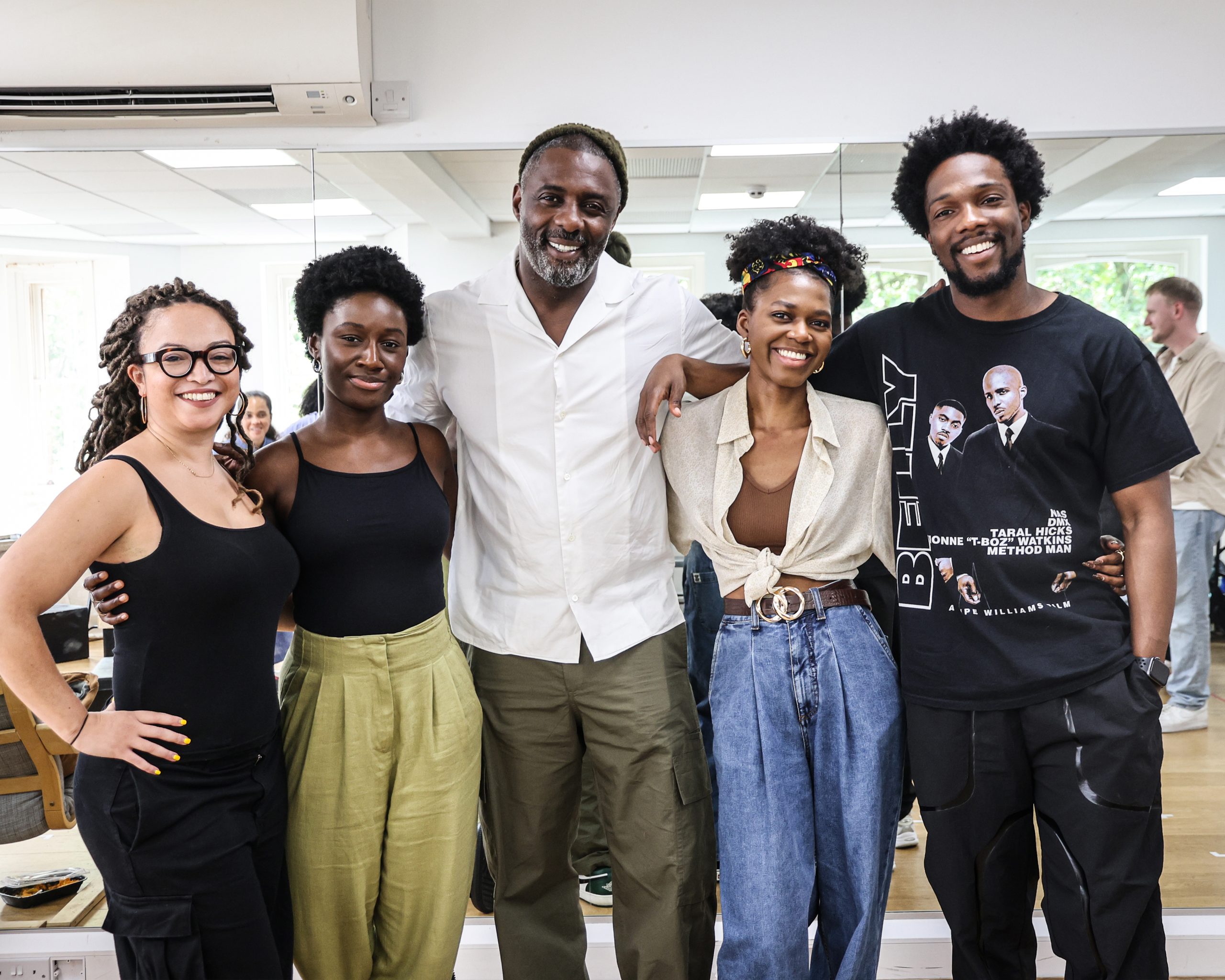 L-R Lynette Linton, Heather Agyepong, Idris Elba, Benedict Lombe and Tosin Cole (c) Justine Matthew