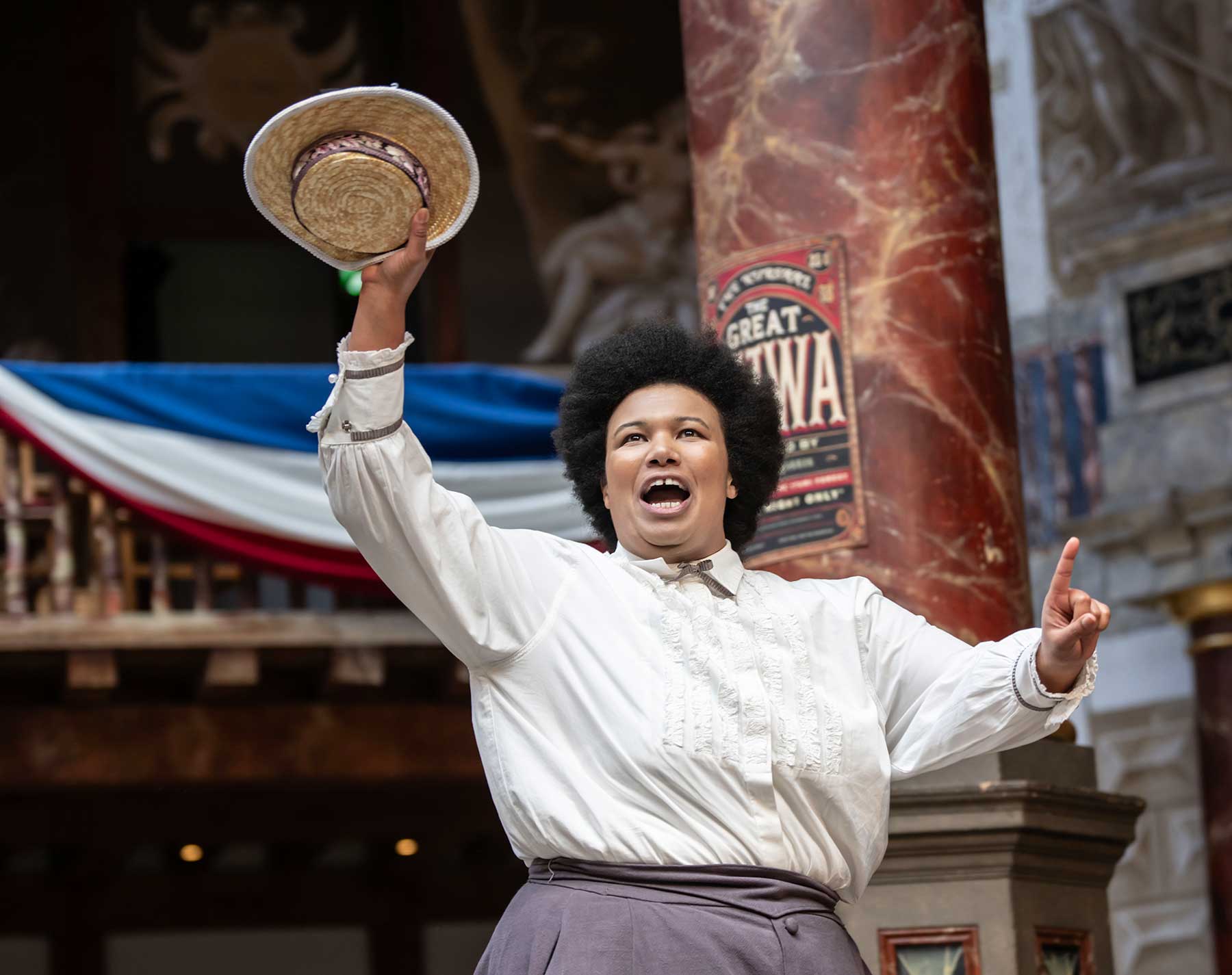 Anne Odeke as Joanna in Princess Essex at Shakespeare's Globe (c. Johan Persson) 