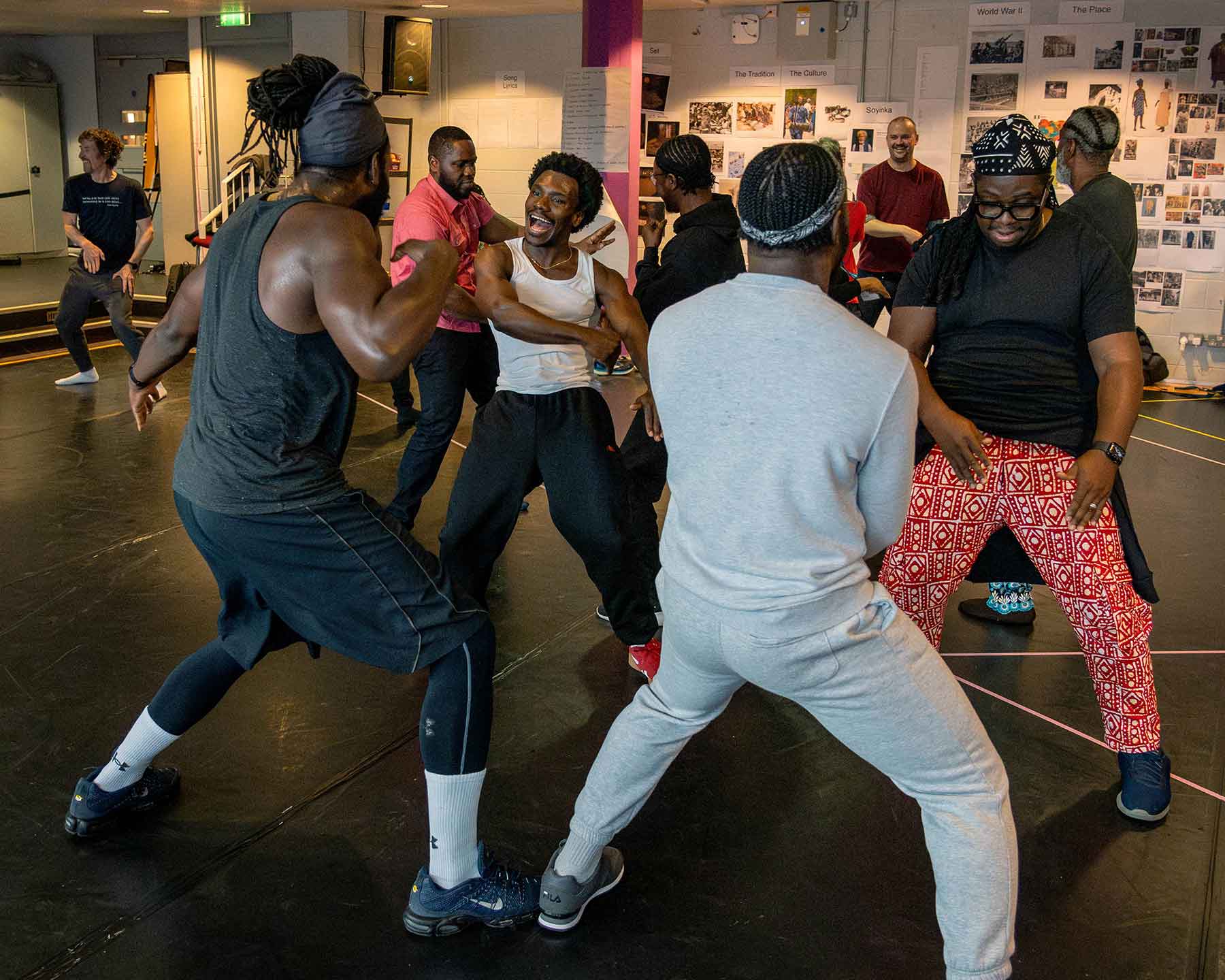 Members of the company in rehearsals for Death and the King’s Horseman. Photo by Anthony Robling.